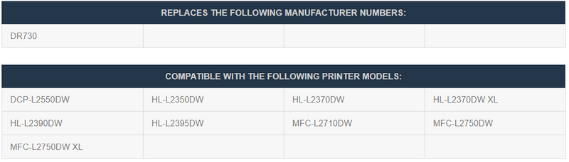 1 Pack Compatible Brother DR730 Drum - Wompy Ink Supply