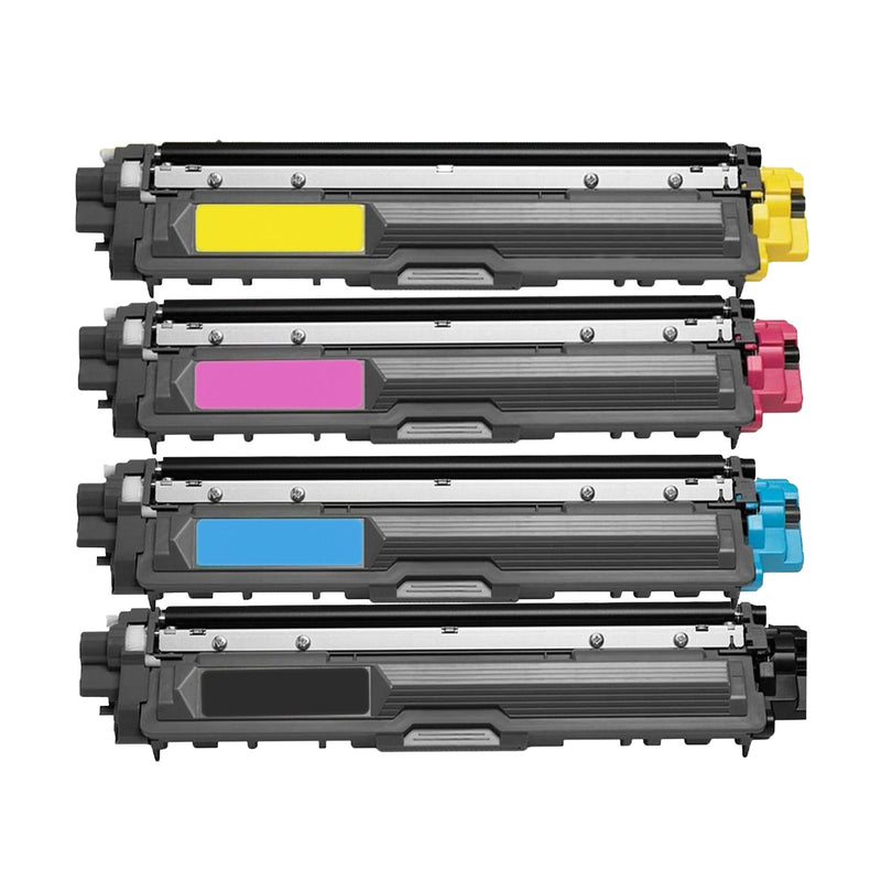 4 Pack Compatible Brother TN221 TN225 Toners (Black, Cyan, Magenta, Yellow) - Wompy Ink Supply