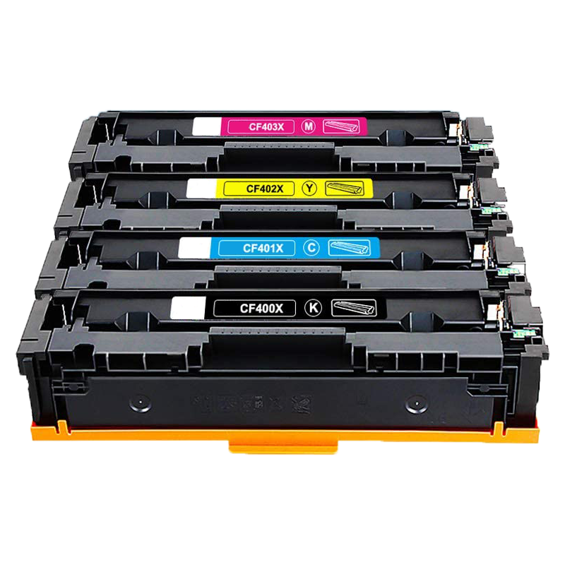 4 Pack Compatible HP 201A CF400A 201X CF400X Toner (Black, Cyan, Magenta, Yellow) - Wompy Ink Supply