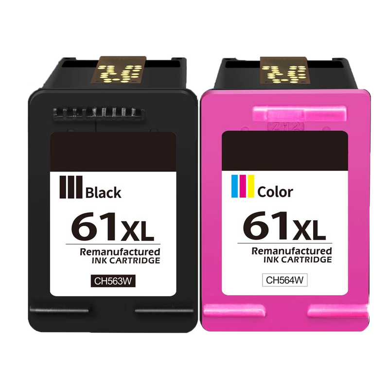 2 Pack Compatible HP 61XL 61 CH561WN CH562WN Ink Cartridges (Black, Tri color) - Wompy Ink Supply