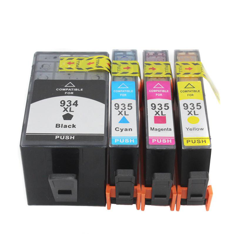 4 Pack Compatible HP 934XL 935XL (934, 935, C2P20AN, C2P21A, C2P22AN, C2P23AN) Ink Cartridges (Black, Cyan, Magenta, Yellow) - Wompy Ink Supply