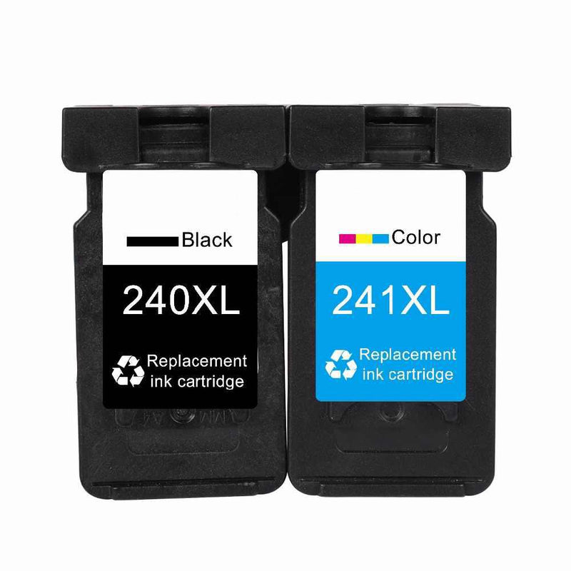 2 Pack Compatible Canon PG-240XL and CL-241XL (PG 240, CL 241) Ink Cartridges (Black, Tri color) - Wompy Ink Supply