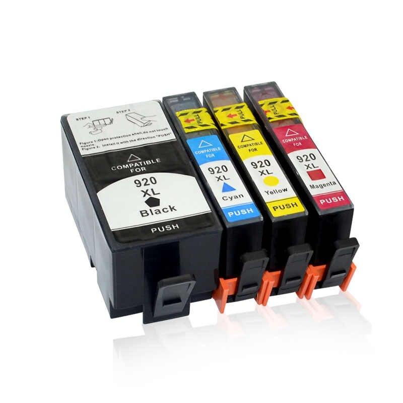 4 Pack Compatible HP 920XL (920, CH634AN, CH635AN, CH636AN, T6M14AN) Ink Cartridges (Black, Cyan, Magenta, Yellow) - Wompy Ink Supply